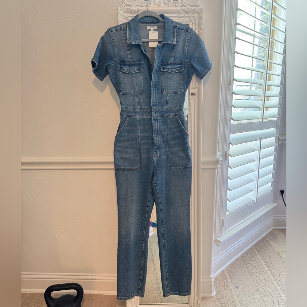 Good American Blue Utility Jumpsuit